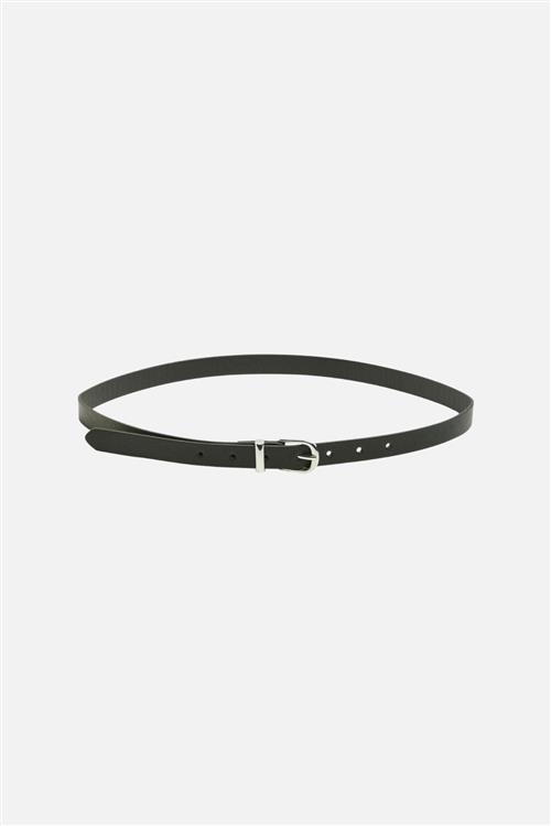 Myra Slim Belt - Black Silver - Slim fit - 80-cm - PIECES