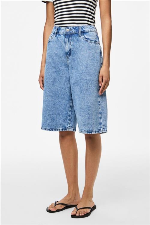 Sky Denim Jorts - Medium Blue Denim - S - PIECES