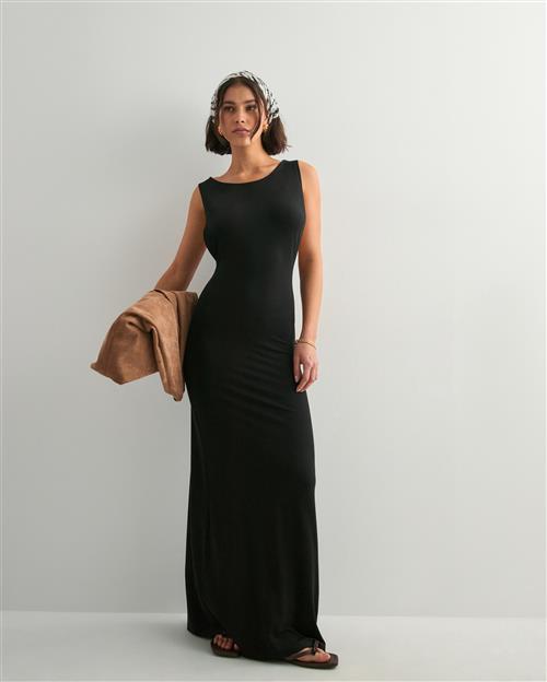 Se Nelly - Sort - Scooped Armhole Dress ved Nelly