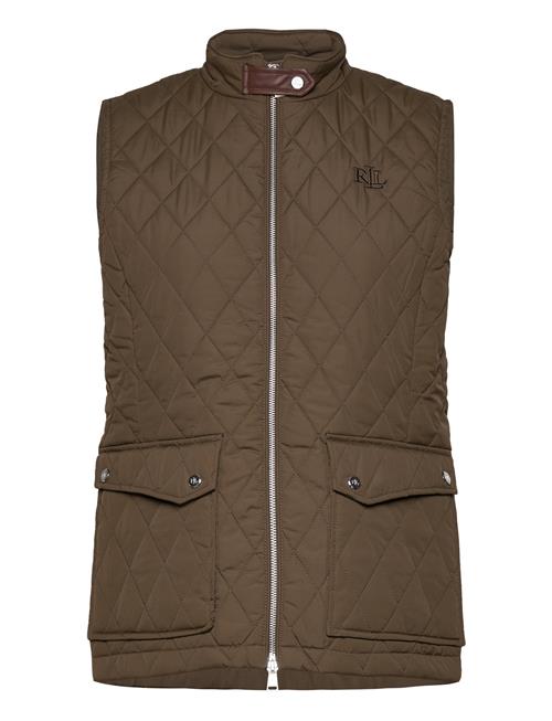 Diamond-Quilted Mockneck Vest Lauren Ralph Lauren Khaki