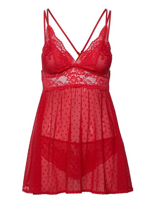 Bd Dot Mesh Lace Beatriz Hunkemöller Red