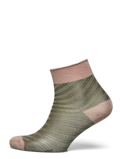 Elisa Glitter Short Socks Mp Denmark Khaki