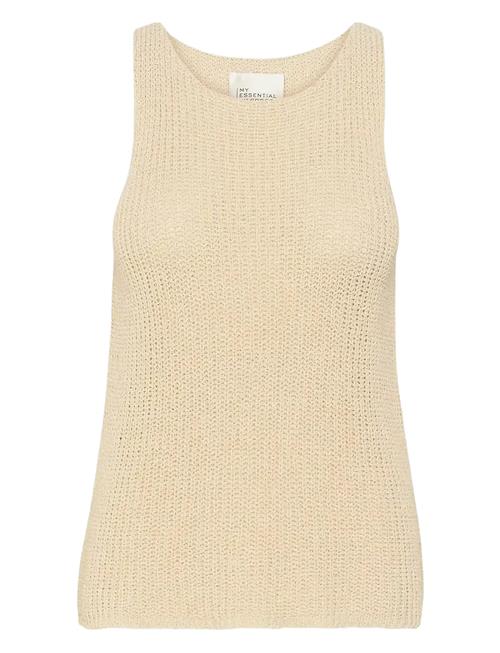 Divamw Knit Top My Essential Wardrobe Cream