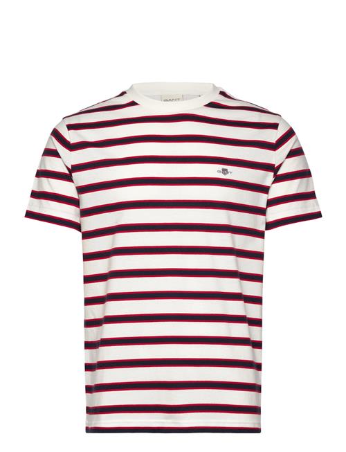 Striped Ss Tshirt GANT Red