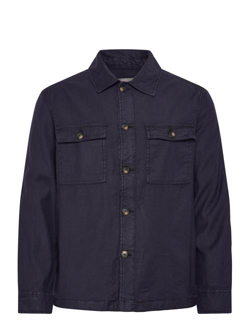 Reg Cot/Linen Overshirt GANT Navy
