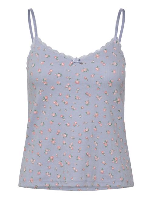 Cami Pointelle Lace Flower Hunkemöller Blue