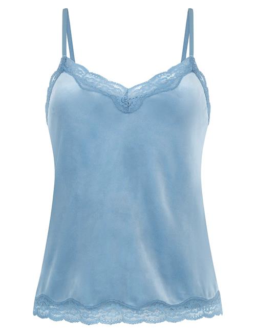 Cami Velours Scallop Lace Hunkemöller Blue