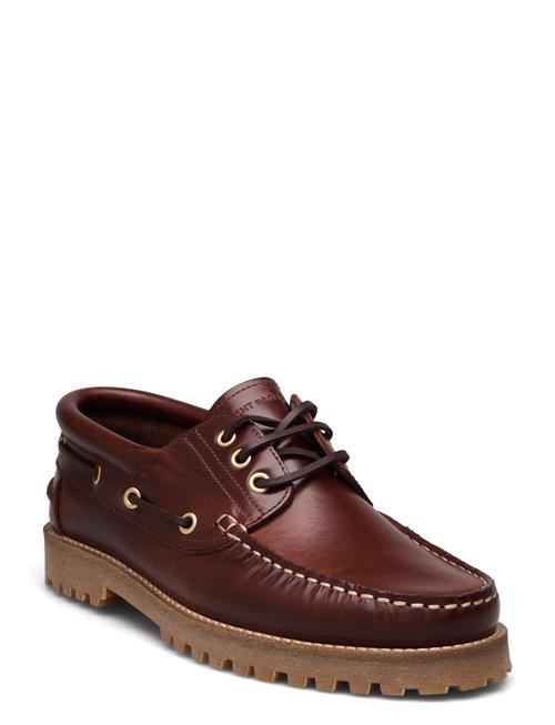Ollie Boat Shoe - Brown Leather Garment Project Brown