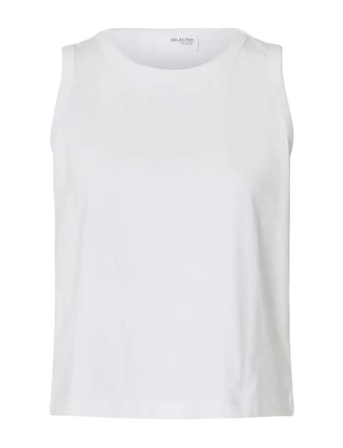 Slfessential Sl Boxy Tank Top Noos Selected Femme White