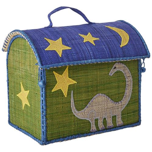 RICE A/S Dino Lille Husformet Kurv Grøn One Size      Unisex