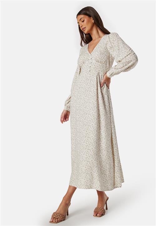 BUBBLEROOM Viscose V-neck Maxi Dress