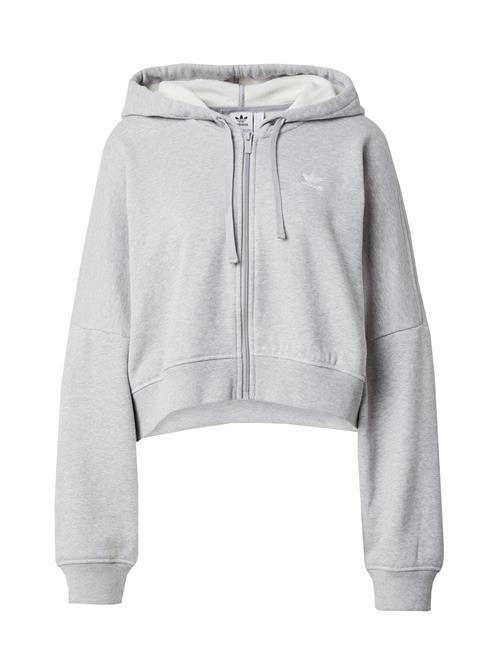 ADIDAS ORIGINALS Sweatjakke 'Essentials'  grå-meleret / hvid