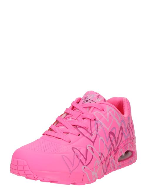 SKECHERS Sneaker low 'Uno - Spread The Love'  grå / pink / pitaya