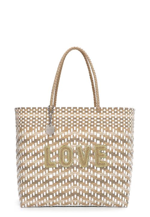 Emily & Noah Shopper ' E&N Edda '  beige / hvid
