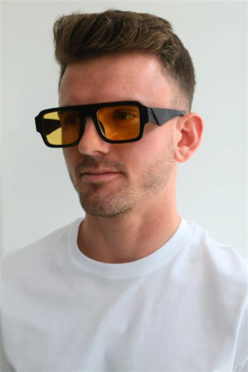 Oscar Solbriller - Sort/Gul - TeeShoppen