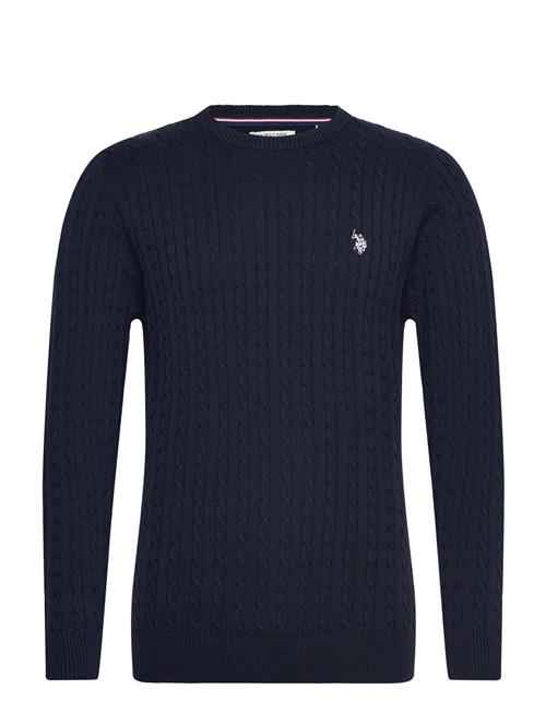 Se Mads Reg Cot Uspa M Knit U.S. Polo Assn. Navy ved Booztlet