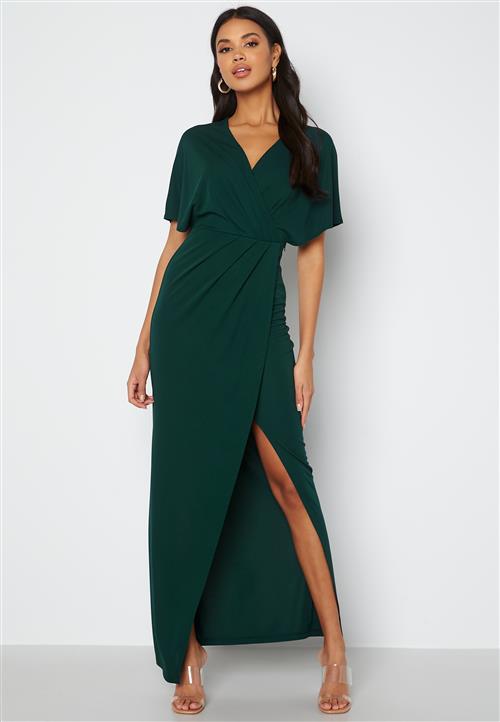 Bubbleroom Occasion Wrap Slit Maxi Dress