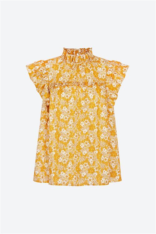 Aligne Bluse 'Enya'  orange / hvid