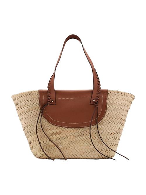 MANGO Strandtaske 'CLUB'  beige / brun