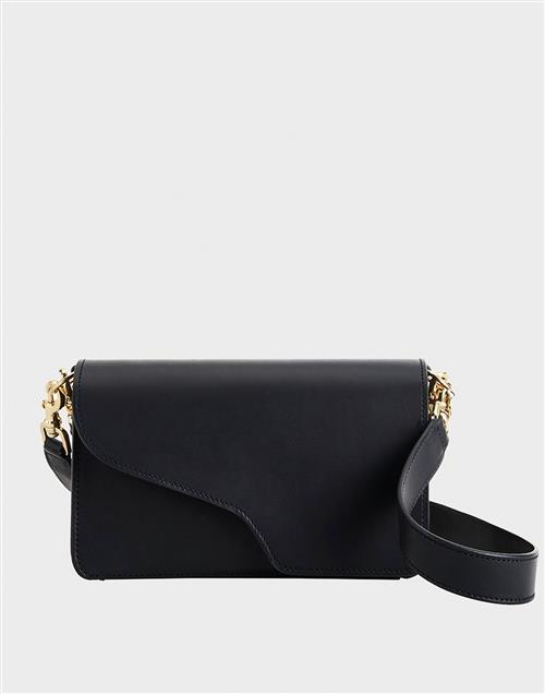 ATP ATELIER - Sort - Assisi Leather Shoulder Bag