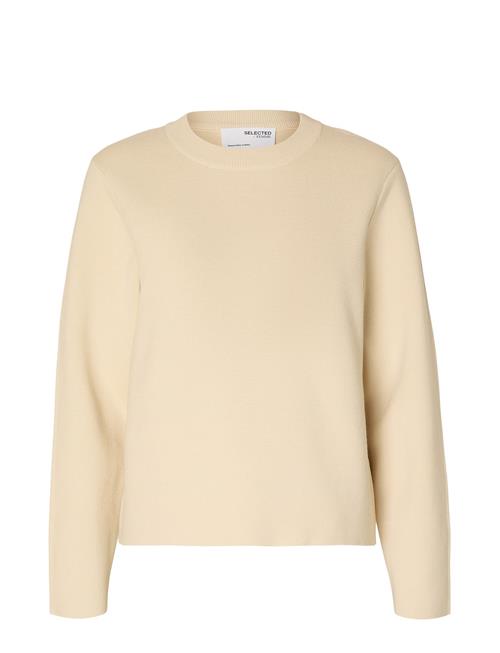 Slfliva Ls Knit O-Neck Noos Selected Beige