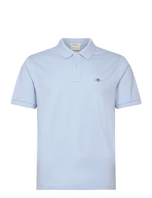 Reg Shield Ss Pique Polo GANT Blue