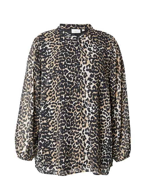 ONLY Carmakoma Bluse 'CARPARULA'  beige / brun / sort