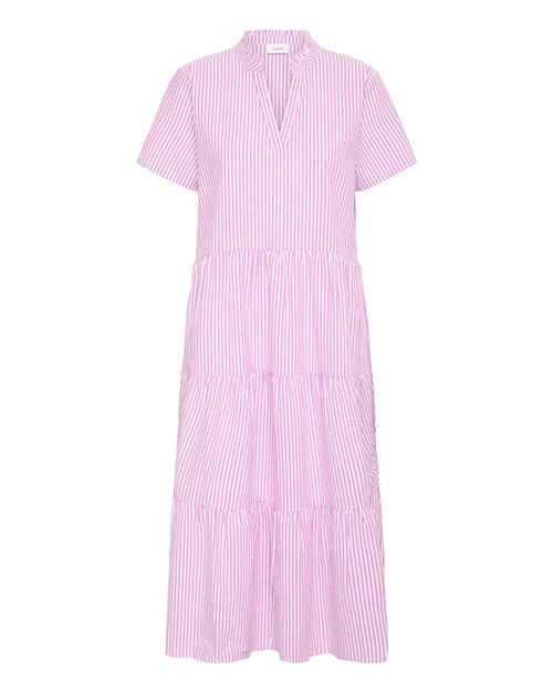 SAINT TROPEZ Kjole 'Elmiko'  lys pink / hvid