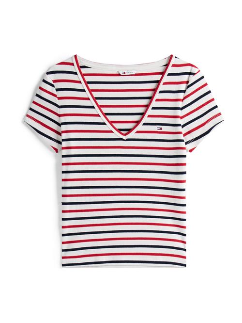 Tommy Jeans Shirts 'ESSENTIAL'  rød / sort / hvid