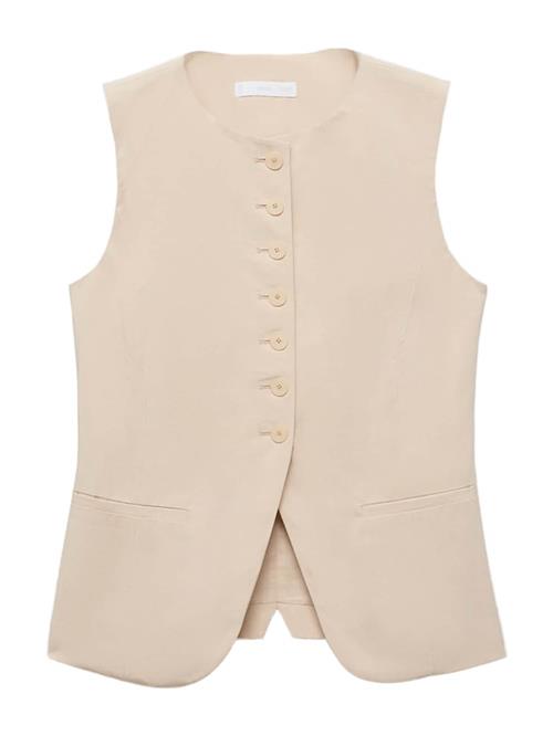 MANGO Jakkesætsvest 'GRETA'  beige