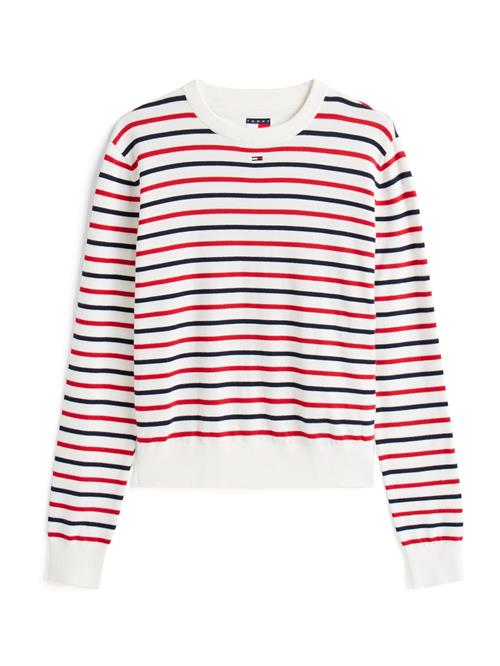 Tommy Jeans Pullover 'ESSENTIAL'  marin / knaldrød / hvid