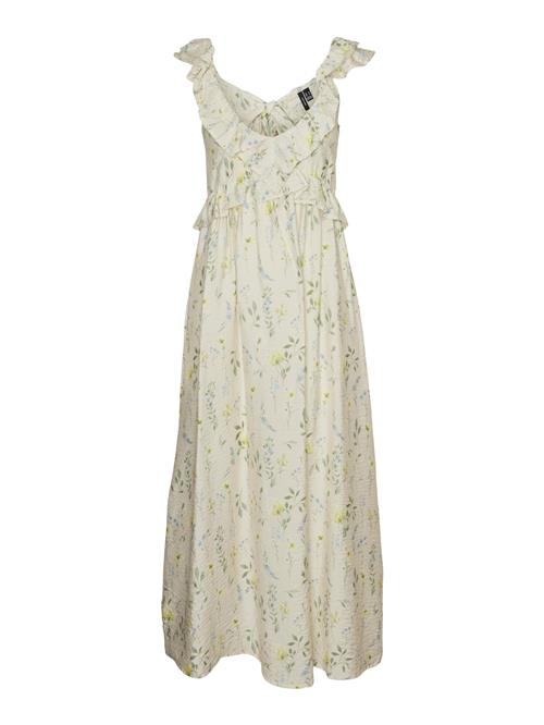VERO MODA Sommerkjole 'Josie'  beige / blå / gul / grøn