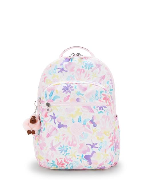 KIPLING Rygsæk 'Seoul Lap'  lyseblå / gul / mørkelilla / pink