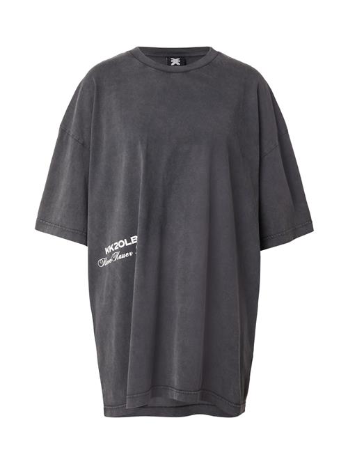 Karo Kauer Oversized bluse  mørkegrå / hvid