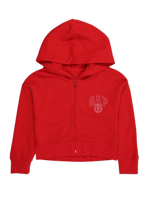 GAP Sweatjakke  rød / offwhite