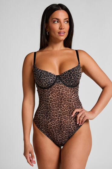 Hunkemöller Tara Leopard body Sort