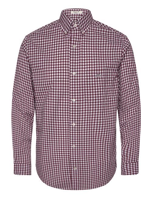 Reg Poplin Gingham Shirt GANT Red