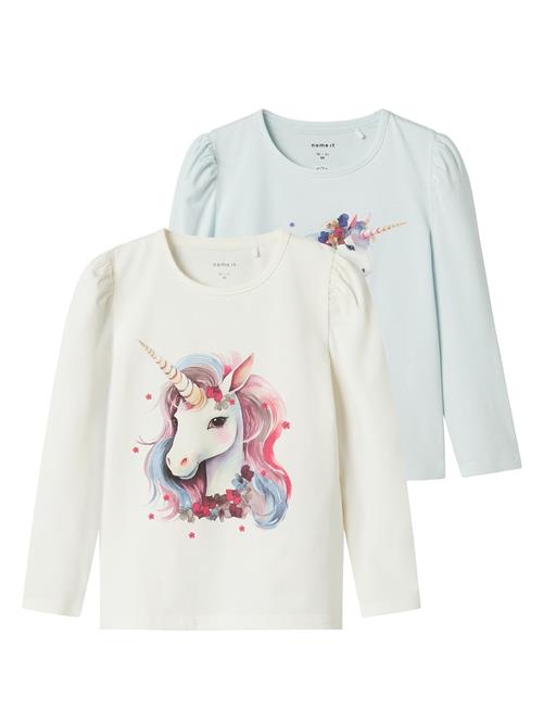 NAME IT Bluser & t-shirts 'NMFKRulle'  pastelblå / antracit / lyserød / uldhvid