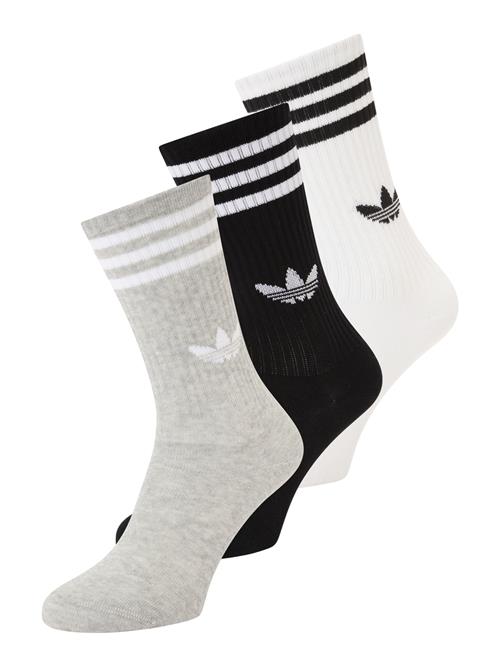 ADIDAS ORIGINALS Sokker '3-Stripes High Crew 3 Pairs'  grå / sort / hvid