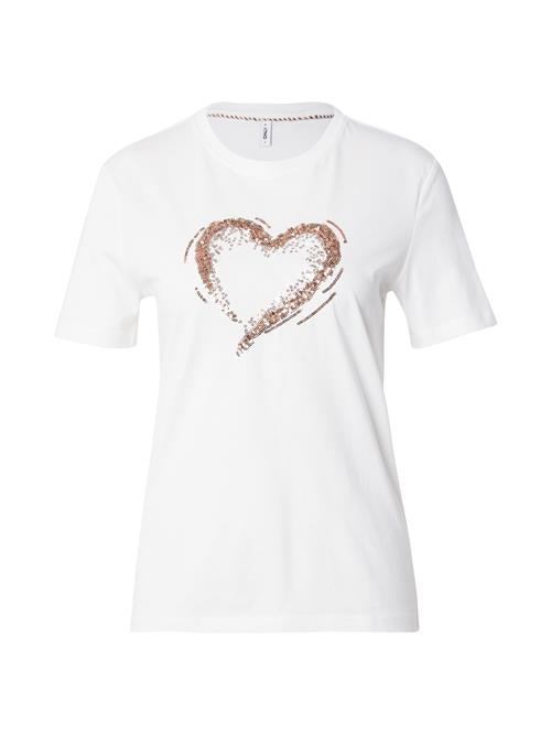 ONLY Shirts 'ONLMARCY'  bronze / hvid