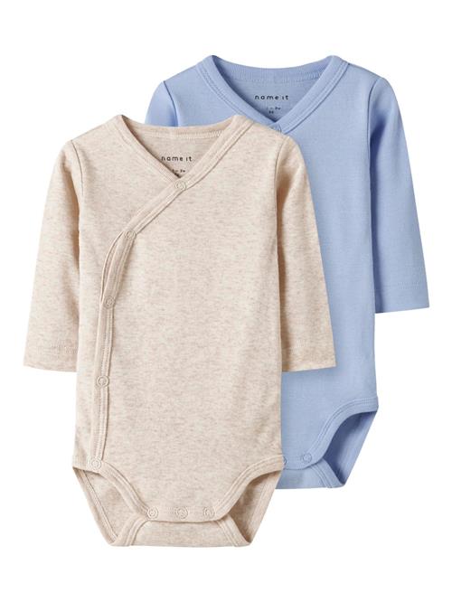 NAME IT Sparkedragt/Body  beige-meleret / royalblå