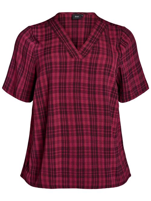 Zizzi Bluse 'MVINOVA'  burgunder / sort