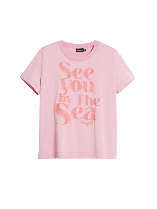 Desigual Shirts 'Message'  abrikos / lyserød