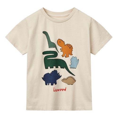 Liewood GOTS Apia Kortærmet T-shirt Dinosaurs Sandy | Beige | 98 cm
