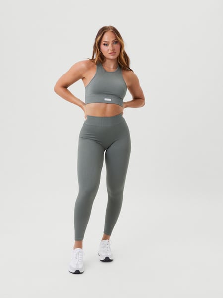 Björn Borg Alice Stenlöf Seamless Rib Tights Grå, XL