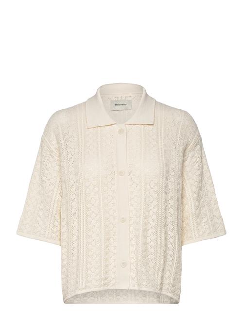 Loch Crochet Knit Shirt HOLZWEILER Cream