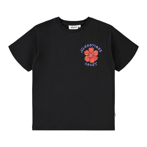 Molo GOTS Riley T-shirt All Emotions | Sort | 140 cm
