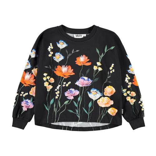 Molo GOTS Reniza Langærmet T-shirt Flower Picking | Sort | 110 cm