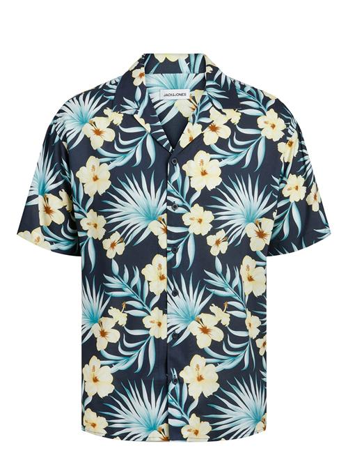 Jack & Jones Jjjeff Floral Aop Resort Shirt Ss Jack & J S Navy