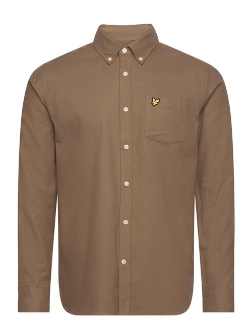 Se Plain Flannel Shirt Lyle & Scott Khaki ved Booztlet